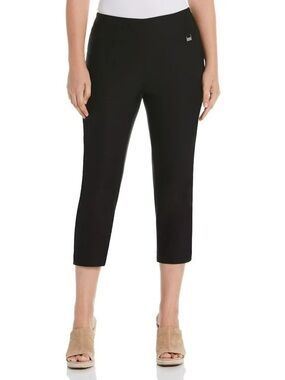 NWT Rafaella Black Cropped Pull-On Capri Pants 10